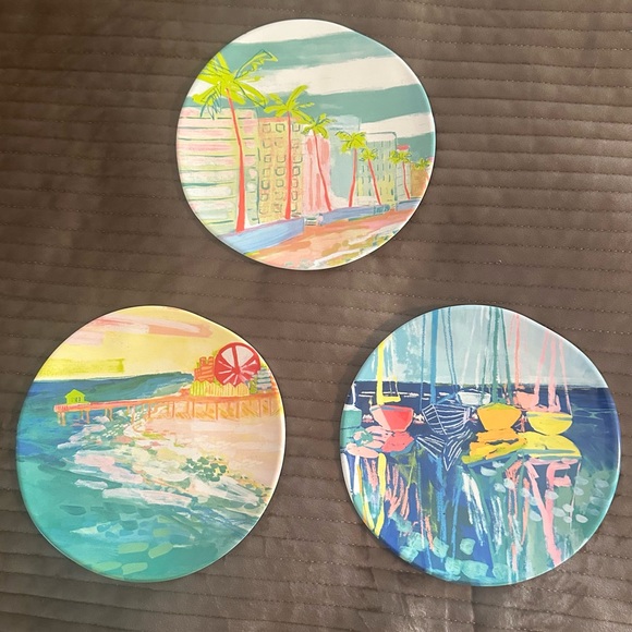 Anthropologie Other - Anthropologie Blakely Made for Anthropologie Tropical Beach Plates Set